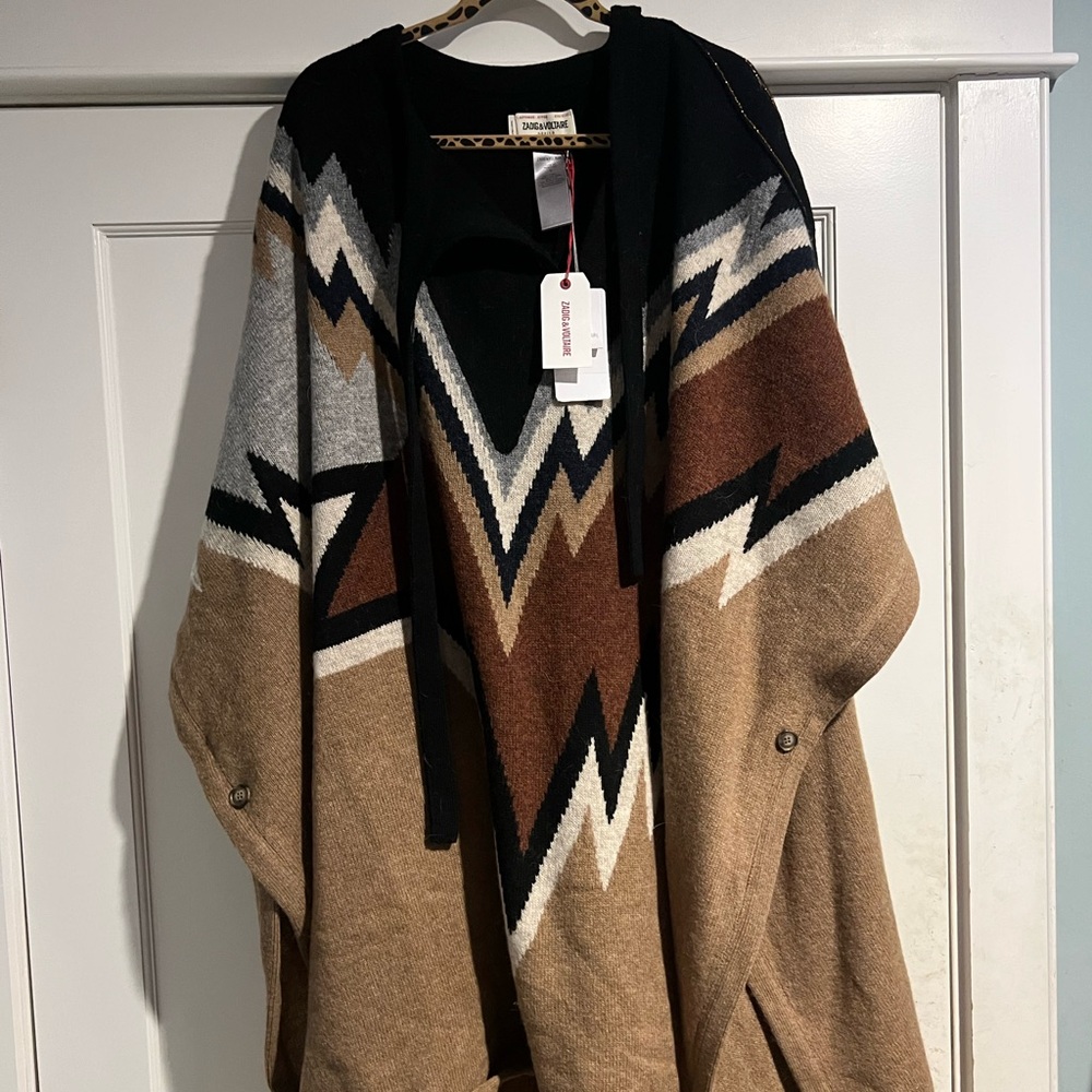 Zadig & Voltaire Clyde Poncho Coat - OS - NWT - Picture 7 of 11
